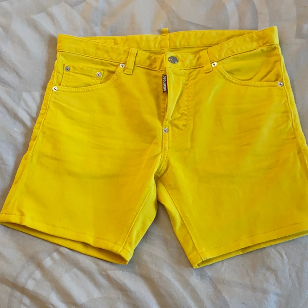 Dsquared Yellow Shorts in 16Y - Men’s XS